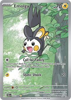 ポケモン - mtn Emolga | Black Bolt | TCG Card Database